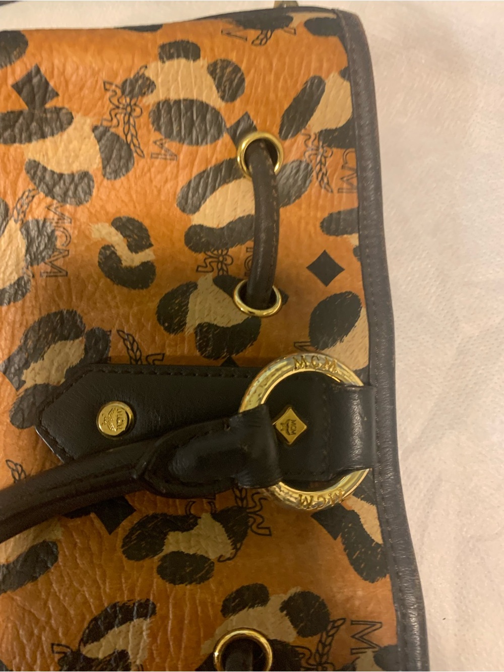 MCM Brown Cognac Leopard  Tote limited Edition EUC - Picture 13 of 16